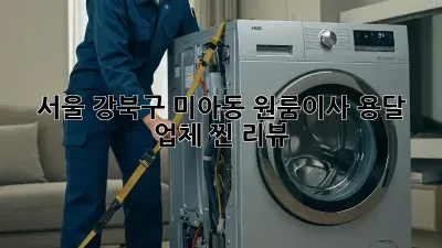 서울 강북구 미아동 원룸이사 용달 업체 찐 리뷰 🚚💨