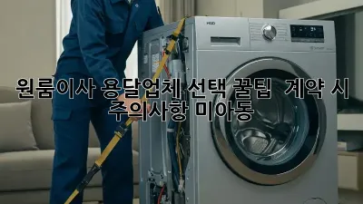 원룸이사 용달업체 선택 꿀팁 & 계약 시 주의사항 (미아동)